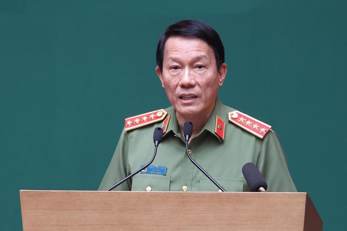 Đại tướng Lương Tam Quang, Bộ trưởng Bộ Công an phát biểu tại Hội nghị - Ảnh: Nhật Bắc