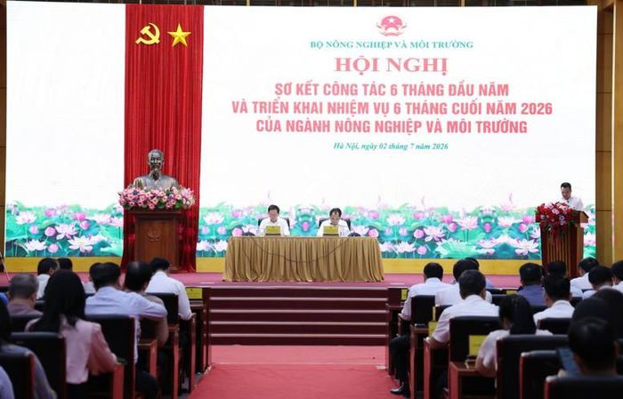 Hội nghị sơ kết công tác 6 tháng đầu năm và triển khai nhiệm vụ 6 tháng cuối năm của ngành Nông nghiệp và Môi trường - Ảnh: VGP/Gia Huy