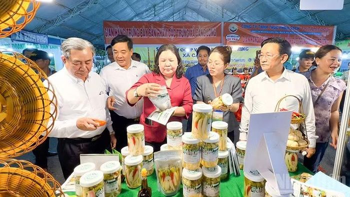 Gian hàng trưng bày tại hội chợ.