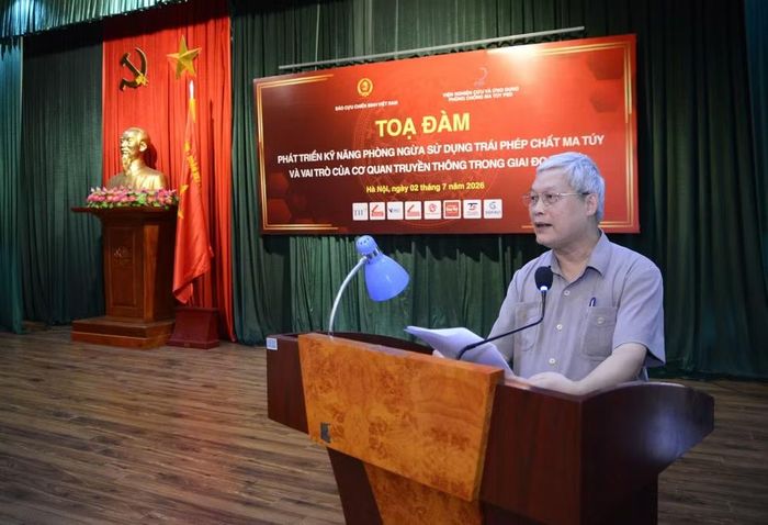 Đại tá, nhà báo Đỗ Phú Thọ, Tổng Biên tập Báo Cựu chiến binh Việt Nam phát biểu.