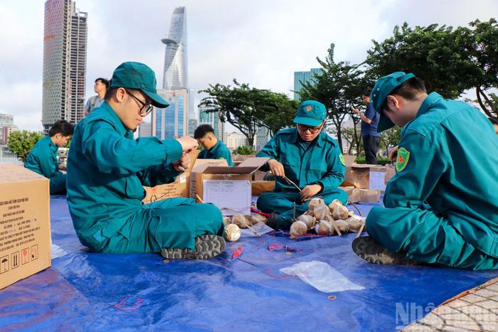 Mọi công tác đã sẵn sàng tại khu vực đầu hầm sông Sài Gòn, phường An Khánh, Thành phố Hồ Chí Minh.