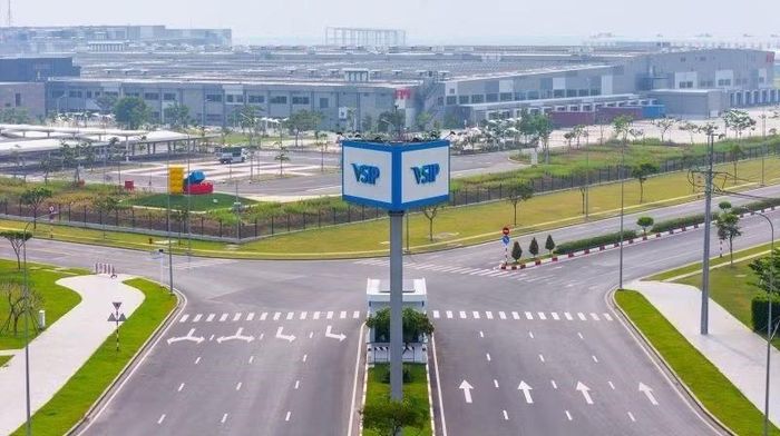Một góc Khu công nghiệp Việt Nam-Singapore 3 tại khu vực phía bắc Thành phố Hồ Chí Minh.
