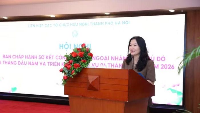 Phó Cục trưởng Cục Ngoại giao Văn hóa và UNESCO (Bộ Ngoại giao) Phạm Thị Phương Chi phát biểu chỉ đạo tại hội nghị.