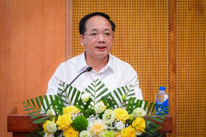 Đồng chí Trịnh Văn Quyết phát biểu kết luận Hội nghị. (Ảnh: BẢO LONG)