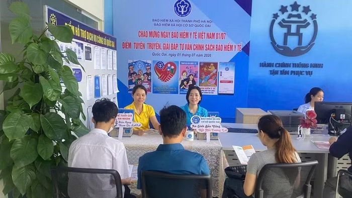 Truyền thông về Ngày Bảo hiểm y tế Việt Nam tại Hà Nội. (Ảnh: HanoiSS)