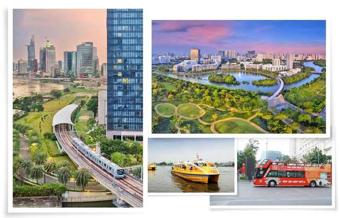 TP Hồ Chí Minh đang từng bước mở rộng mạng lưới metro, phát triển giao thông công cộng, xây dựng đô thị theo mô hình TOD, gia tăng không gian xanh và thúc đẩy sử dụng năng lượng sạch.