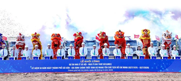 Khởi công các dự án nhà ở xã hội chào mừng 50 năm Thành phố mang tên Bác.