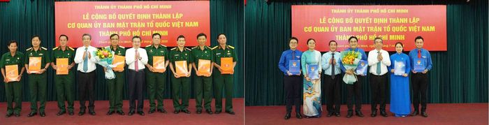 Lãnh đạo TP Hồ Chí Minh trao quyết định thành lập các tổ chức chính trị-xã hội sau sáp nhập.