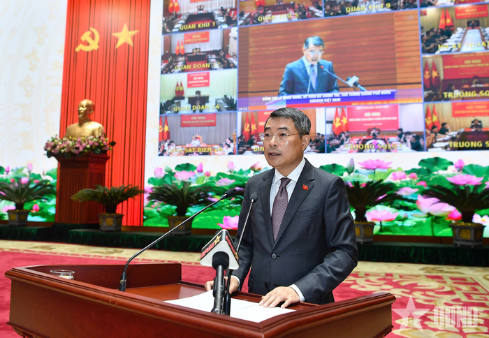  Thủ tướng Lê Minh Hưng phát biểu tại hội nghị. 