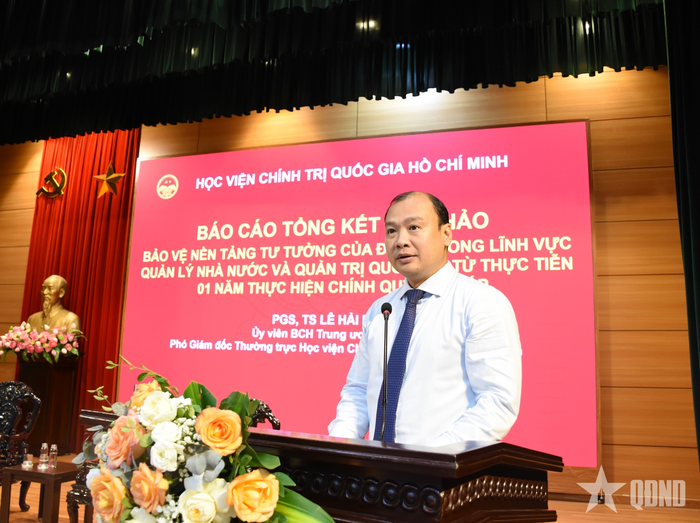  PGS, TS Lê Hải Bình phát biểu kết luận hội thảo. 