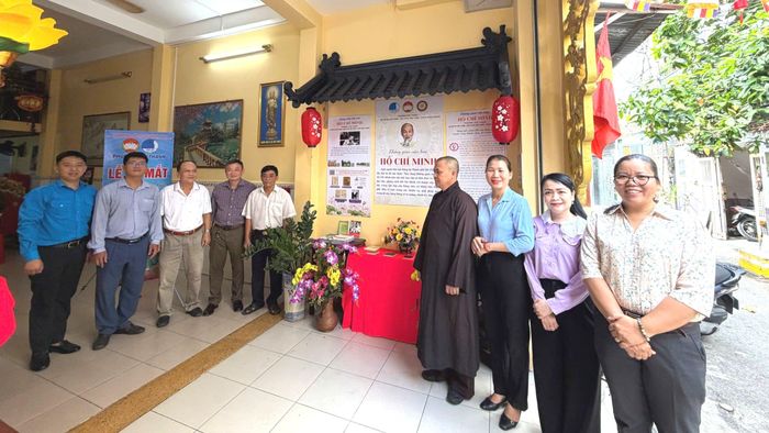 Khánh thành "Không gian văn hóa Hồ Chí Minh" tại chùa Vĩnh Thạnh. Ảnh: CẨM TUYẾT