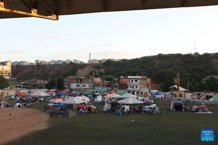 Các khu lán trại tạm thời ở bang La Guaira, Venezuela. Ảnh: XINHUA