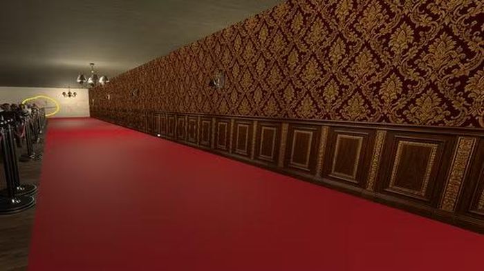 Điều gây bất ngờ là toàn bộ trải nghiệm trong game chỉ kéo dài khoảng 10 phút, người chơi chủ yếu đi bộ quanh đại sảnh, quan sát các nhân vật NPC đứng sau hàng rào nhung đỏ, ngắm nhìn khung cảnh xa hoa và có thể để lại một dòng tin nhắn trên bức tường dành riêng cho những người đã bỏ tiền mua trò chơi.