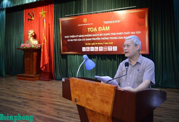 Đại tá Đỗ Phú Thọ, Tổng Biên tập báo Cựu chiến binh Việt Nam phát biểu tại buổi tọa đàm. Ảnh: Duy Khiêm