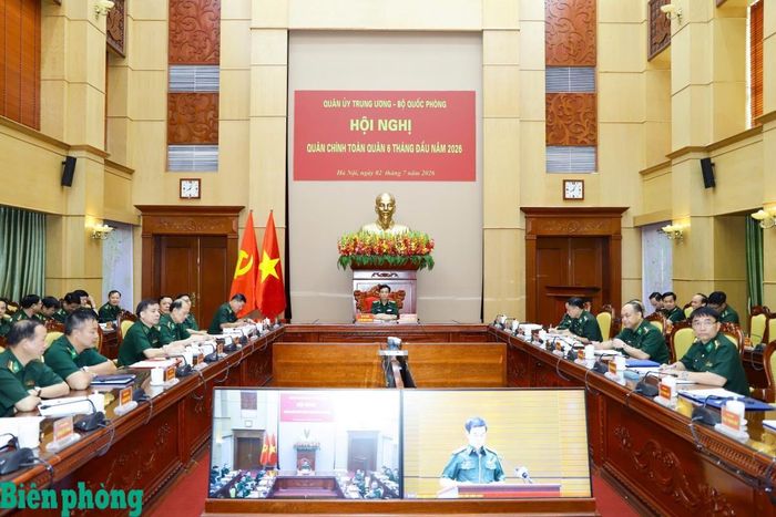 Quang cảnh hội nghị tại điểm cầu Bộ Tư lệnh Bộ đội Biên phòng. Ảnh: Ngọc Lâm
