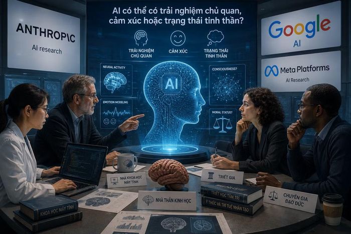 Liệu các mô hình AI có thể sở hữu trải nghiệm chủ quan, cảm xúc hoặc thậm chí trạng thái tinh thần hay không? Minh họa: Thái An.