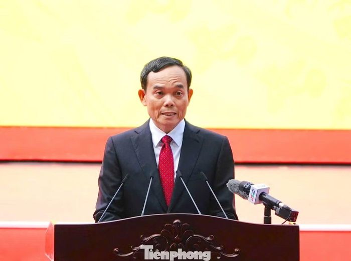 Bí thư Thành ủy TPHCM Trần Lưu Quang phát biểu tại chương trình.