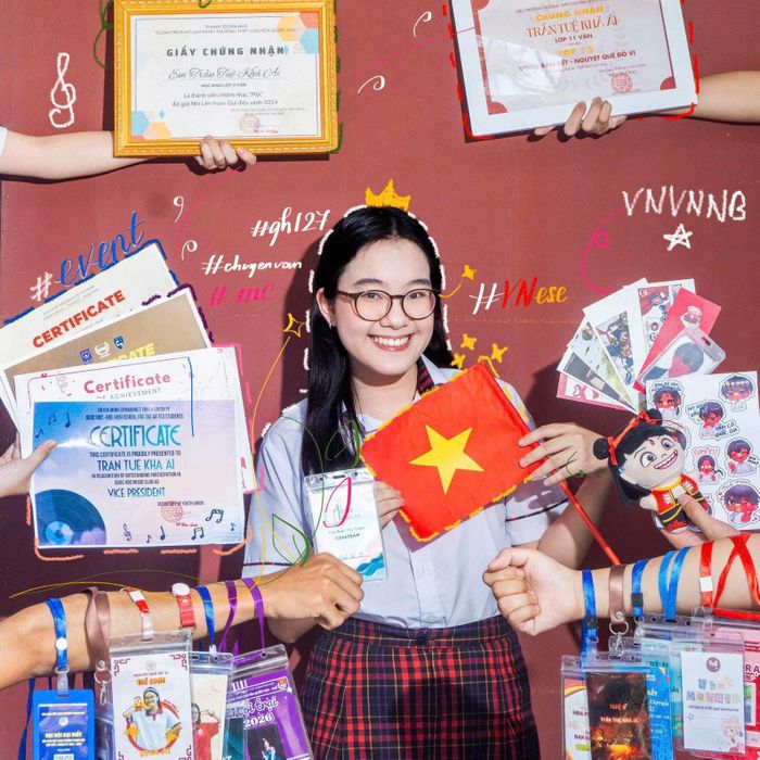  Trần Tuệ Khả Ái đạt 9,75 môn Ngữ văn kỳ tốt nghiệp THPT năm 2026. Ảnh: KA