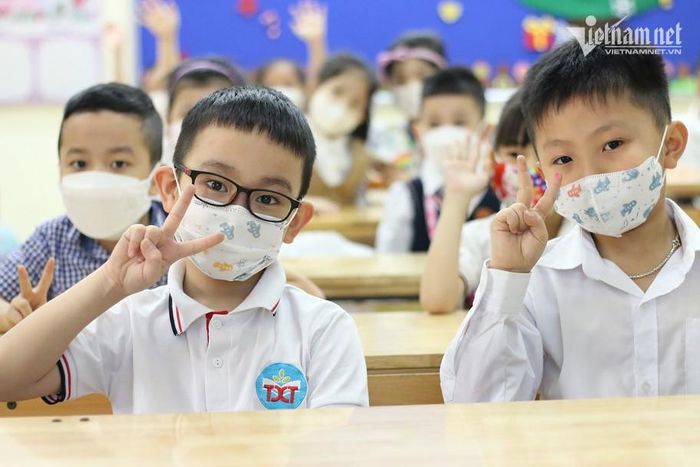 Học sinh một trường tiểu học ở Hà Nội. Ảnh: Thanh Hùng.