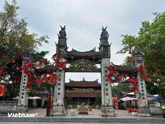 Đền Vua là một điểm đến nổi bật ở Đền Trần Hưng Yên-công trình quy mô lớn nhất trong khu vực. (Ảnh: PT/Vietnam+)