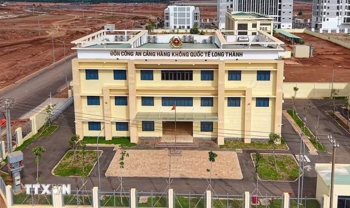 Đồn Công an tại sân bay Long Thành. (Ảnh: Công Phong/TTXVN)