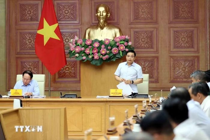 Phó Thủ tướng Nguyễn Văn Thắng phát biểu. (Ảnh: An Đăng/TTXVN)