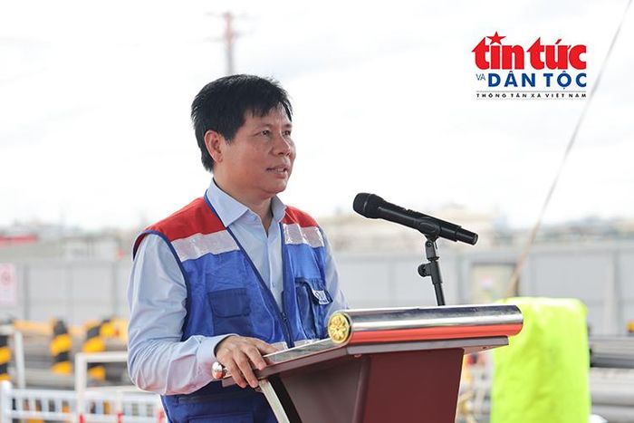 Ông Phan Công Bằng, Giám đốc Ban Quản lý Đường sắt đô thị TP Hồ Chí Minh phát biểu.
