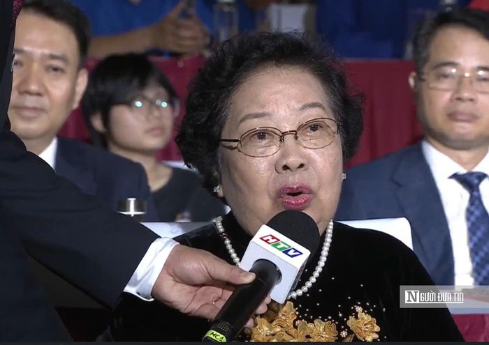 Bà Nguyễn Thị Hoài Thu - Đại biểu Quốc hội khóa VI, người trực tiếp chứng kiến thời khắc lịch sử khi Quốc hội quyết định đổi tên thành phố Sài Gòn - Gia Định. (Ảnh: BTC)
