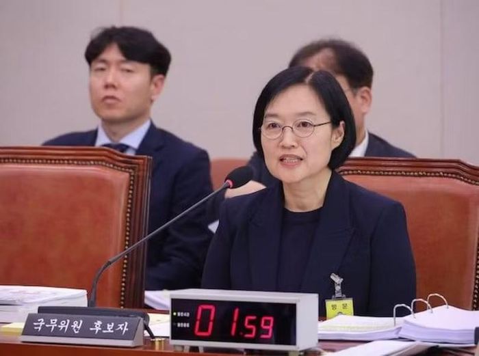 Bà Han Seong-sook tại một cuộc họp nội các. Ảnh: CNS.