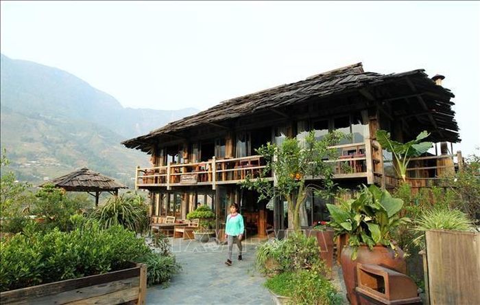 Xã Tả Van, Sapa phát triển mạnh loại hình du lịch cộng đồng sinh thái homestay. Ảnh: Quốc Khánh - TTXVN