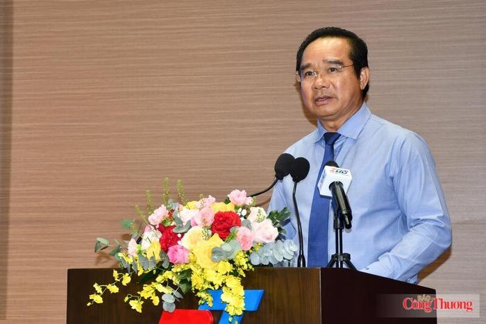 Ông Nguyễn Văn Được - Chủ tịch UBND TP. Hồ Chí Minh: Nửa thế kỷ qua, được vinh dự mang tên Bác là niềm tự hào, động lực để TP. Hồ Chí Minh không ngừng đổi mới, phát triển. Ảnh: Thanh Minh. 