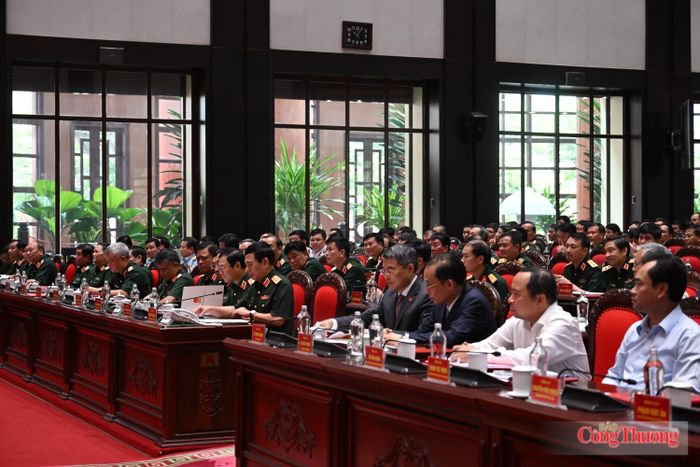 Các đại biểu tham dự Hội nghị Quân chính toàn quân 6 tháng đầu năm 2026. Ảnh: Nguyên Khánh