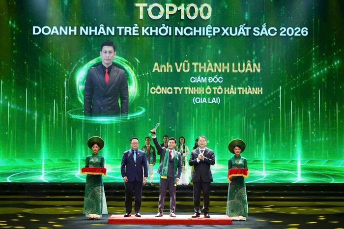 Anh Vũ Thành Luân, Giám đốc Công ty TNHH Ô tô Hải Thành lọt Top 100 Doanh nhân trẻ khởi nghiệp xuất sắc toàn quốc năm 2026. Ảnh: NVCC