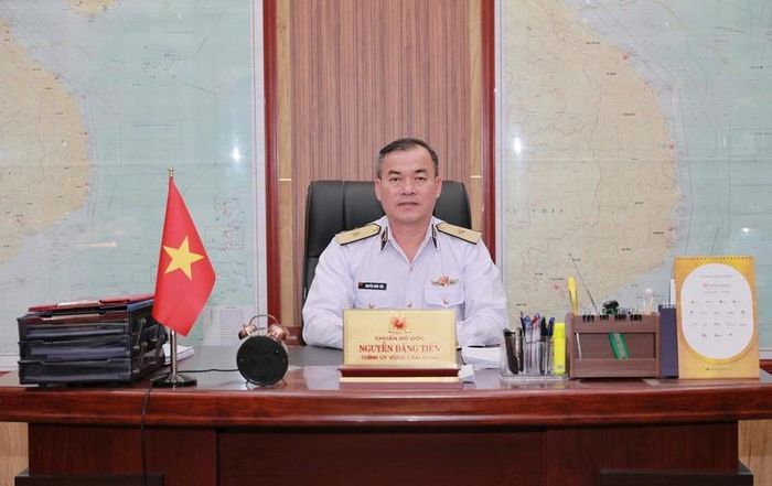 Chuẩn Đô đốc Nguyễn Đăng Tiến, Bí thư Đảng ủy, Chính ủy Vùng 3 Hải quân. Ảnh: Ngọc Vĩnh