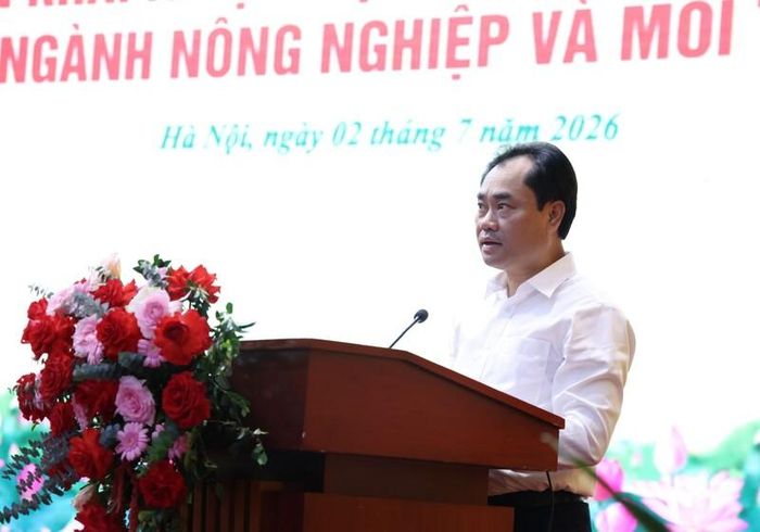 Bộ trưởng Bộ Nông nghiệp và Môi trường Trịnh Việt Hùng phát biểu tại Hội nghị. Ảnh: VGP/Gia Huy