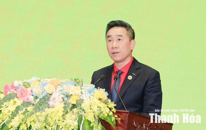 Phó Chủ tịch, Tổng Thư ký Hội Chữ thập đỏ Việt Nam Nguyễn Hải Anh phát biểu chỉ đạo Đại hội.