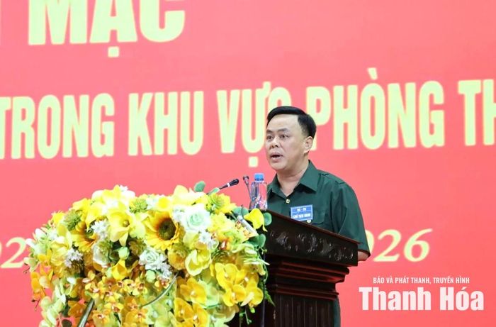 Chủ tịch UBND xã Nông Cống Đồng Minh Quân tiếp thu ý kiến chỉ đạo diễn tập.