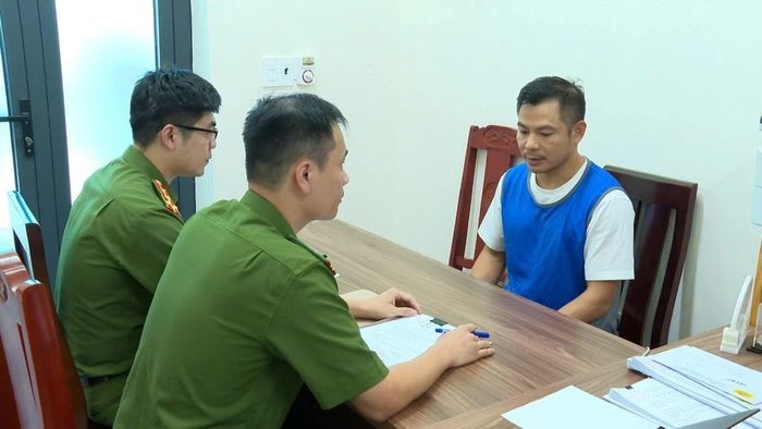 Đối tượng Trịnh Quang Chung làm việc với cơ quan điều tra
