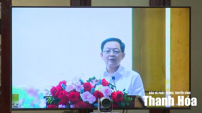 Phỏ Thủ tướng Chính phủ Hồ Quốc Dũng phát biểu chỉ đạo hội nghị. (Ảnh chụp màn hình).