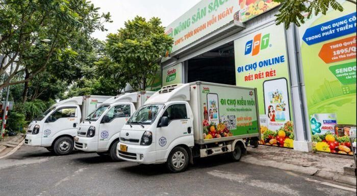 Kho tập kết hàng của Sendo Farm trước khi vận chuyển tới các Farm Hub. Ảnh: Sen Đỏ.