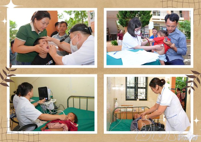 Ngành Y tế đã bố trí y, bác sĩ xuống cơ sở khám sức khỏe định kỳ và sàng lọc miễn phí cho người dân. Trong ảnh: Bác sĩ Bệnh viện Đa khoa tỉnh khám bệnh cho người dân tại Trạm Y tế xã Mường Toong.