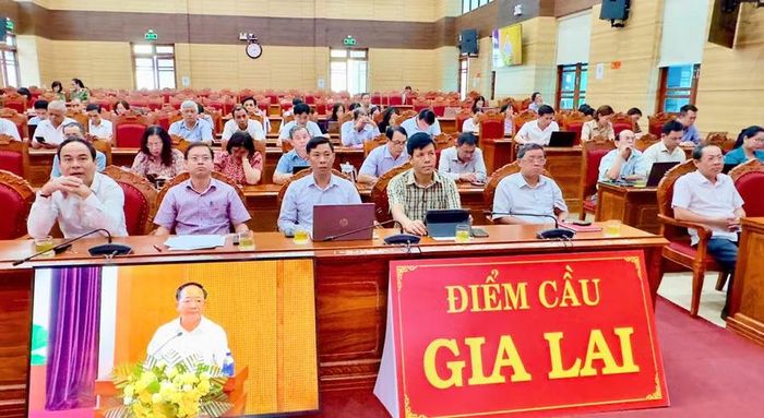  Các đại biểu tham dự hội nghị tại điểm cầu tỉnh Gia Lai. Ảnh: Minh Hoàng 