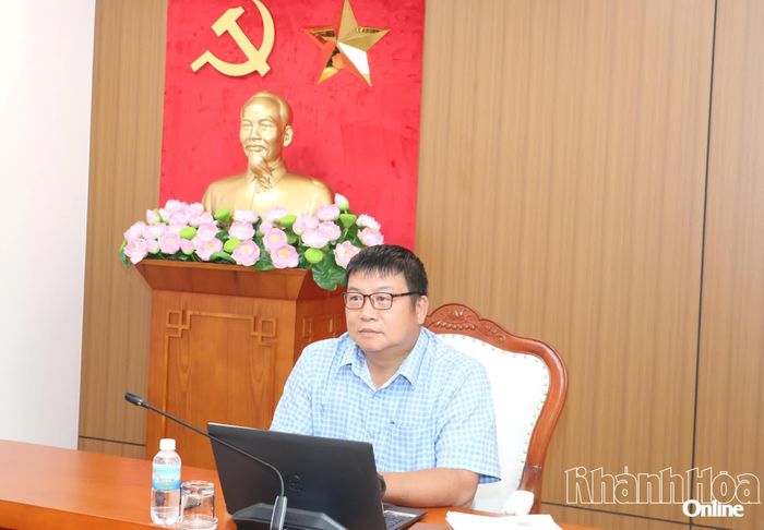 Đồng chí Võ Hoàn Hải dự hội nghị tại điểm cầu Khánh Hòa.