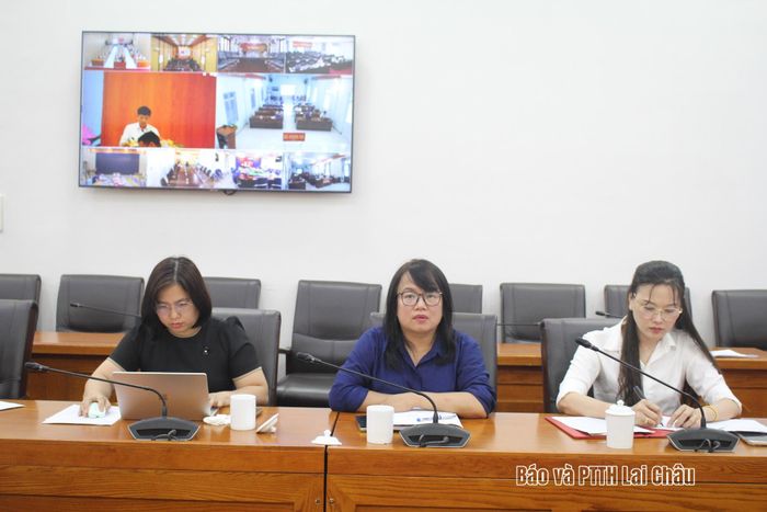 Đại biểu dự hội nghị tại điểm cầu tỉnh.