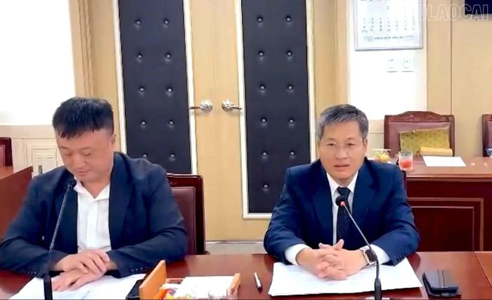 Đồng chí Ngô Hạnh Phúc - Ủy viên Ban Thường vụ Tỉnh ủy, Phó Chủ tịch Thường trực UBND tỉnh giới thiệu về các tiềm năng, thế mạnh của tỉnh Lào Cai.