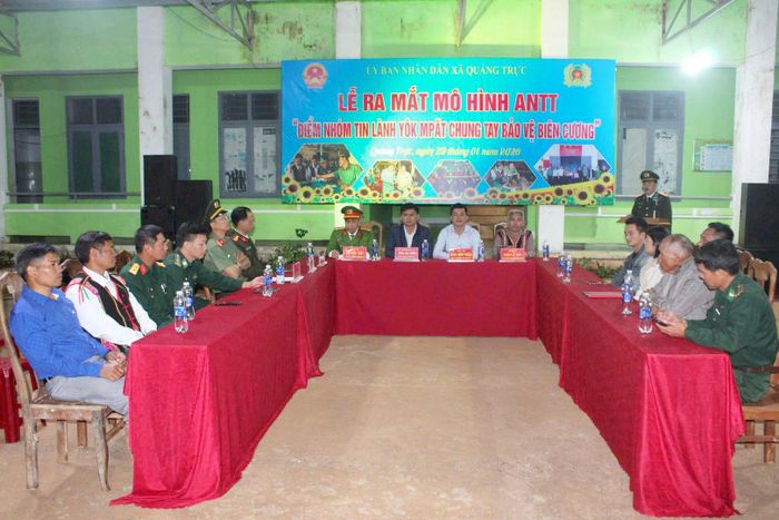 Đầu năm 2026, UBND xã Quảng Trực đã ra mắt mô hình “Điểm nhóm Tin lành Yốk M’Pắt chung tay bảo vệ biên cương”