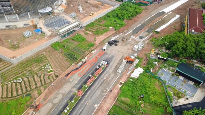 Đoạn tuyến quan trọng kết nối đường 70 với khu vực Đại Mỗ hiện đã giải phóng mặt bằng đoạn nối ra đường Hữu Hưng.