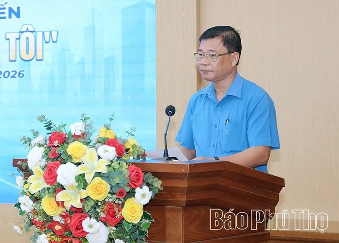 Lãnh đạo LĐLĐ tỉnh phát động cuộc thi.