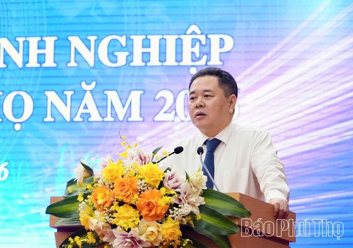 Phó Thống đốc Ngân hàng Nhà nước Việt Nam Nguyễn Ngọc Cảnh phát biểu tại hội nghị.