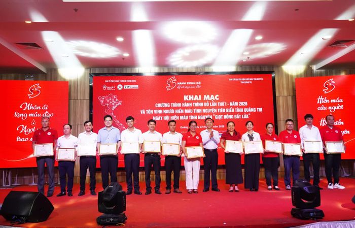 Đồng chí Phó Chủ tịch UBND tỉnh Hoàng Xuân Tân trao Bằng khen của Chủ tịch UBND tỉnh cho các cá nhân tiêu biểu - Ảnh: Nh.V